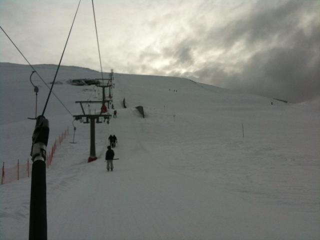 En la estacion de esqui